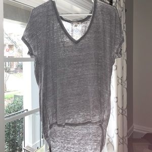 Hi-low grey t shirt